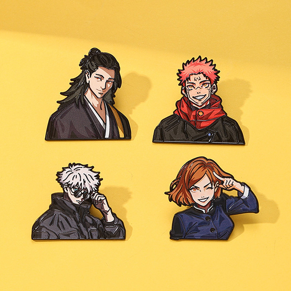 Model Kit Jujutsu Kaisen - 4종 애니메이션 주술회전 브로치 세트 고죠