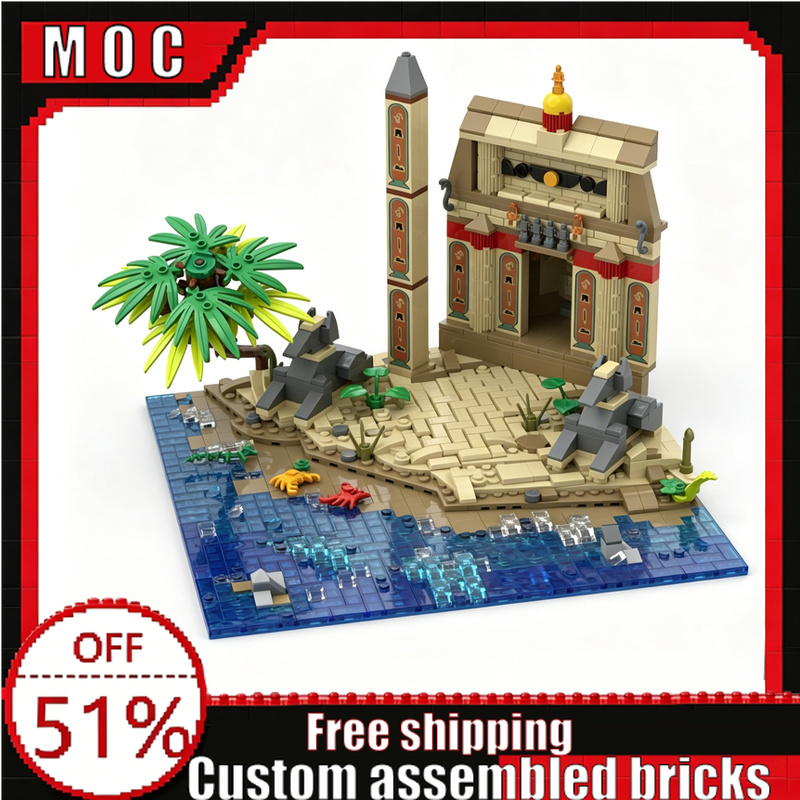 Model Kit Anubis - 940PCS 잃어버린 아누비스 신전 고대 이집트