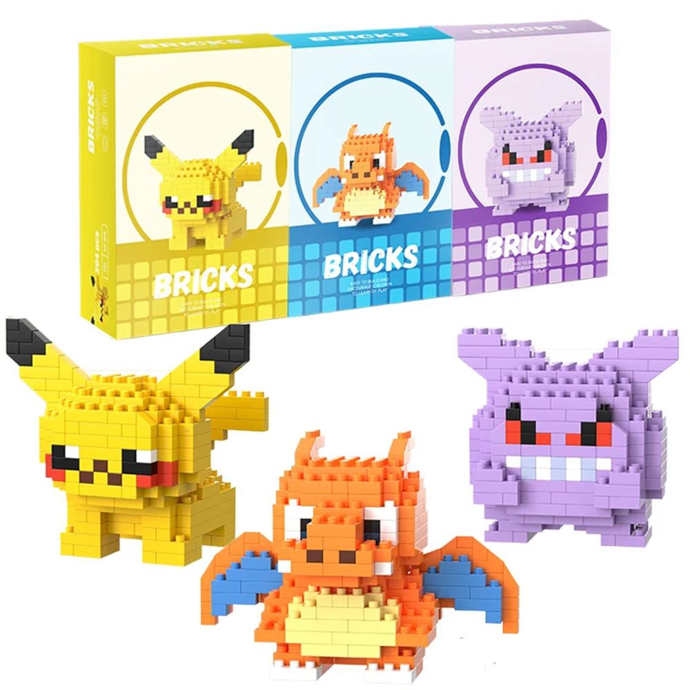 Model Kit Instructions - 포켓몬 마이크로 빌딩 블록 피카추 드래곤이트