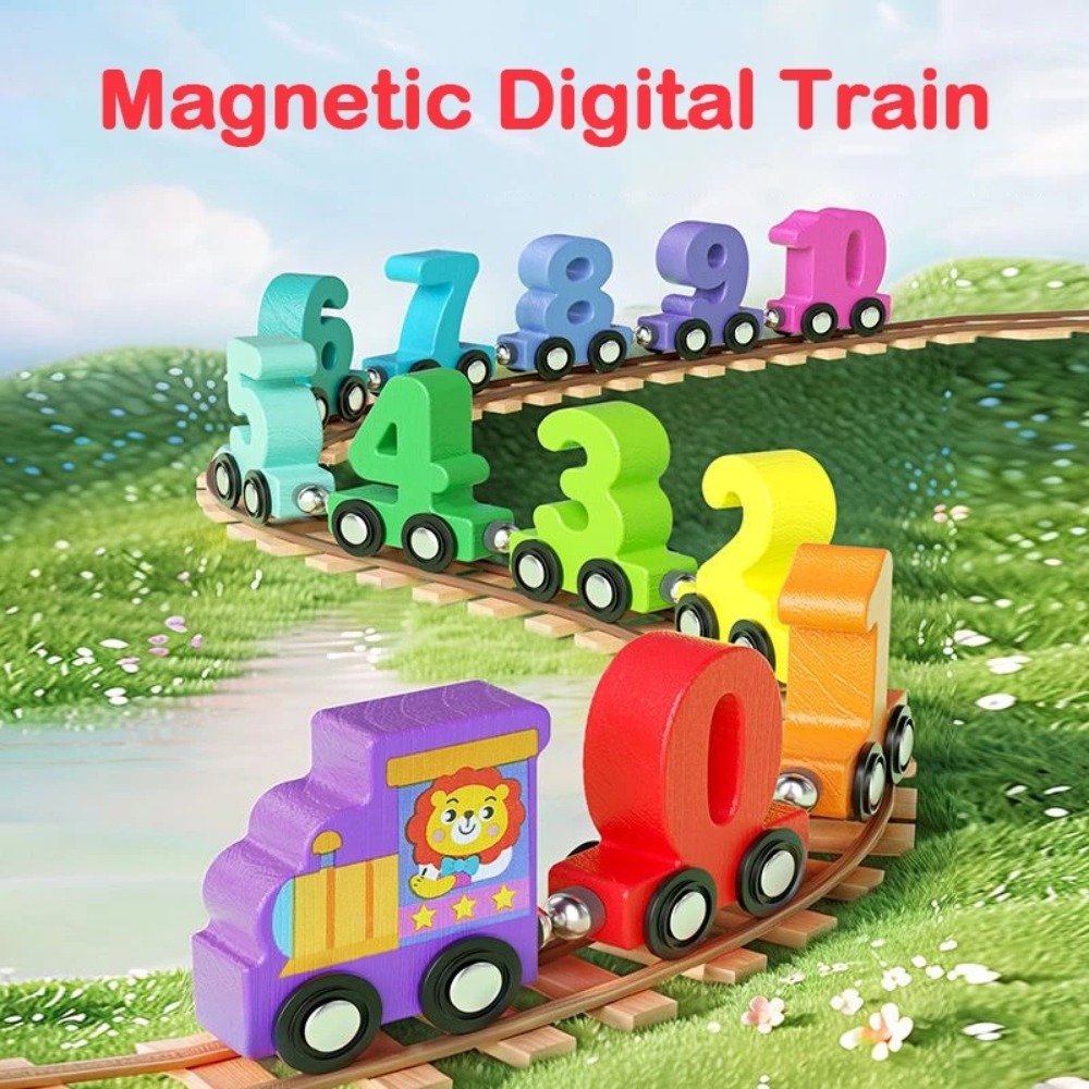 Model Kit Train - 1세트 0-10 숫자 디지털 기차 장난감