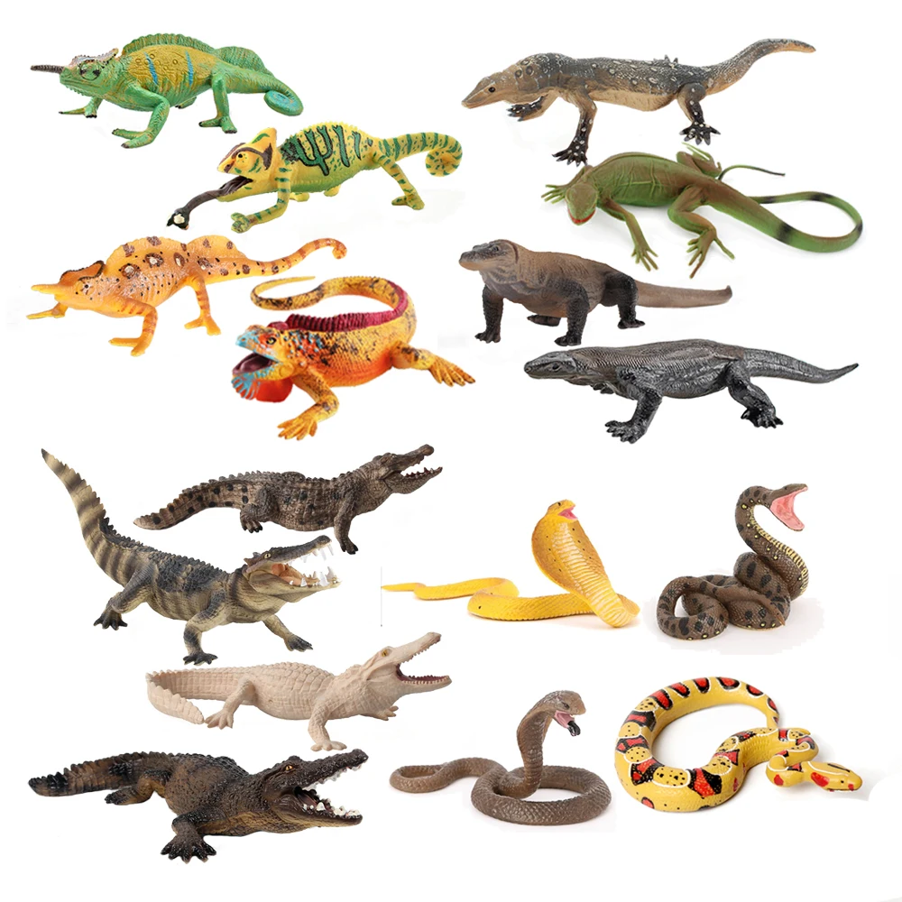 Model Kit Lizard - 플라스틱 카멜레온 모델 장난감 이구아나 악어