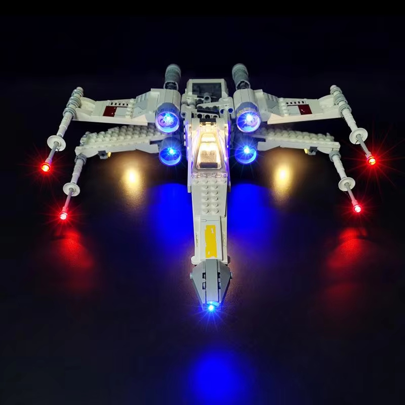Model Kit X Wing - 레고 75301 빌딩 블록용 LED 조명