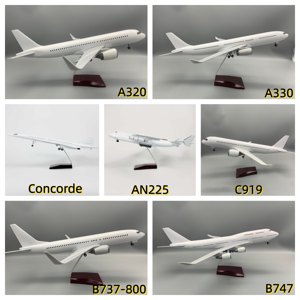 Model Kit Plane - 47CM 백색 DIY 비행기 모형 키트