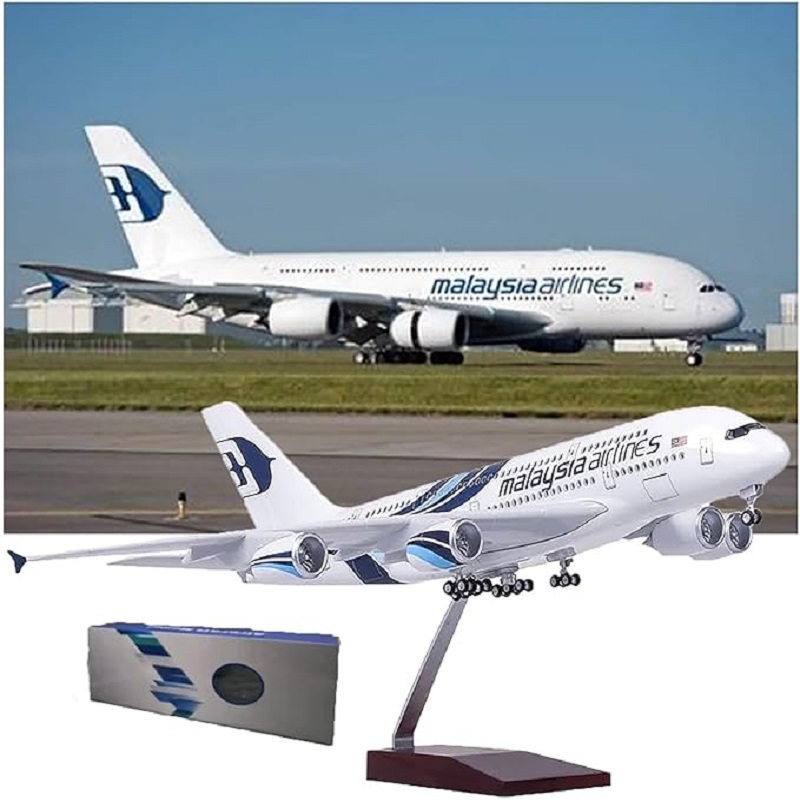 Model Kit Plane - 1:160 스케일 말레이시아 항공 A380 금속