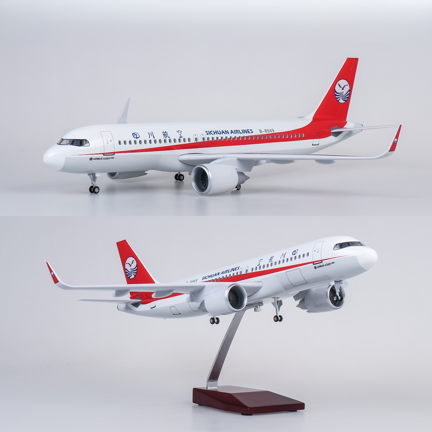 Model Kit Plane - 47cm 대형 사이즈 사천 A320 다이캐스트