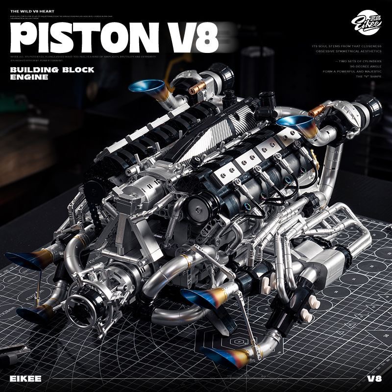 MOC 슈퍼카 V8 엔진 블록 키트-2773개 부품 배 - Model Kit V8 Engine 리뷰 및 가격
