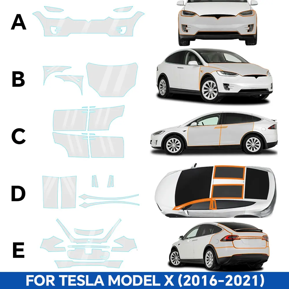 테슬라 모델 X 2016-2021 용 TPU 페인트 보 - Logo Model Kit 리뷰 및 가격