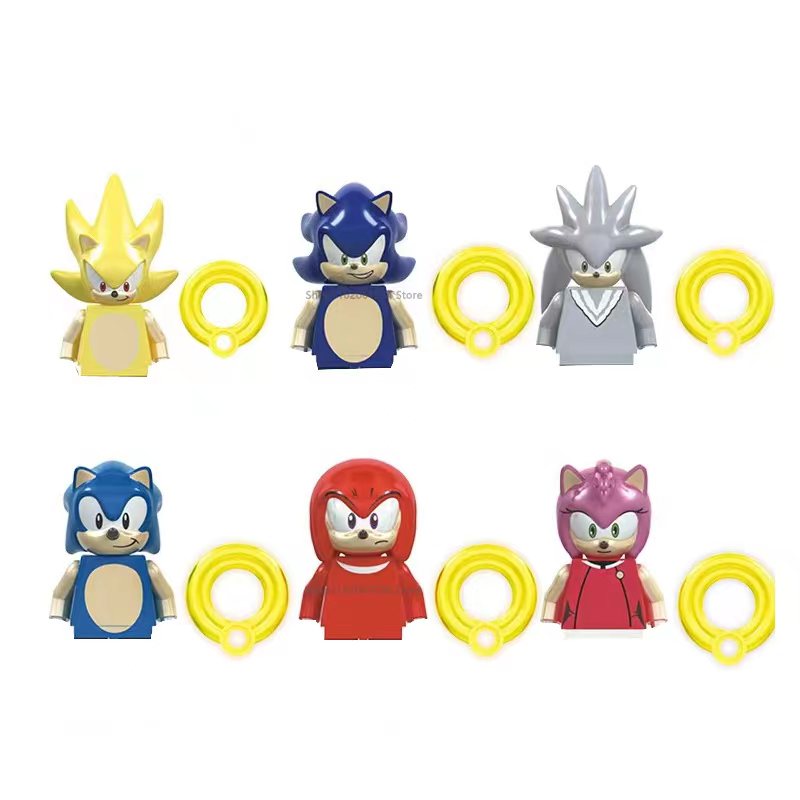 6개/세트 애니메이션 소닉 브릭스 섀도우 실버 테일즈  - Model Kit Sonic 리뷰 및 가격