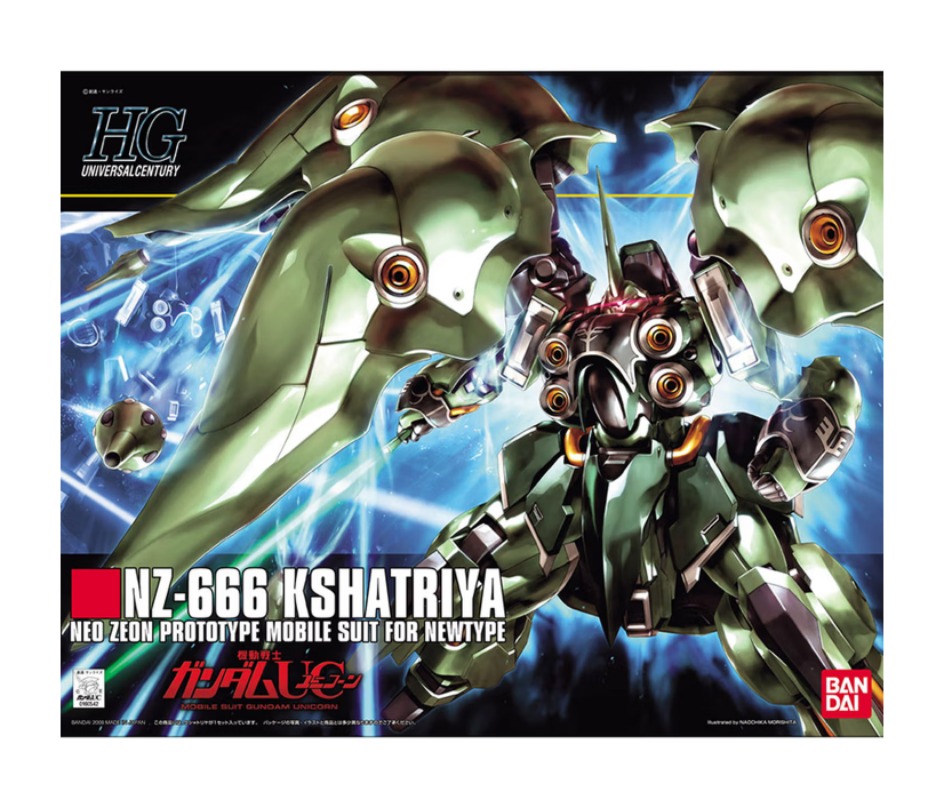 오리지널 반다이 HGUC Kshatriya NZ 666 - Model Kit X Wing 리뷰 및 가격