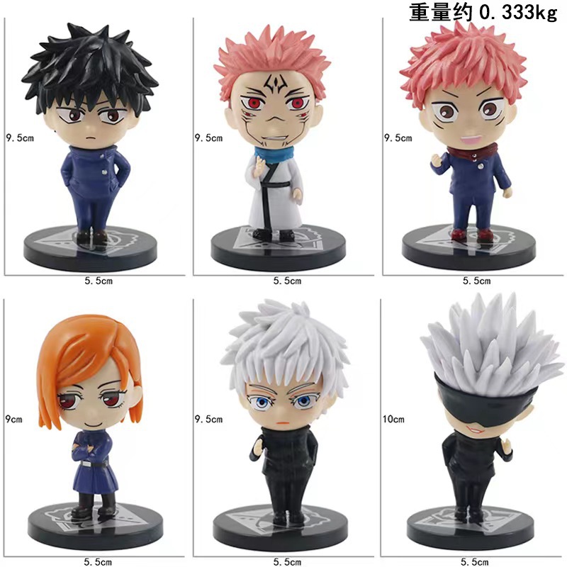 6개/세트 주술회전 애니메이션 피규어 고죠 사토루 유지 - Model Kit Jujutsu Kaisen 리뷰 및 가격