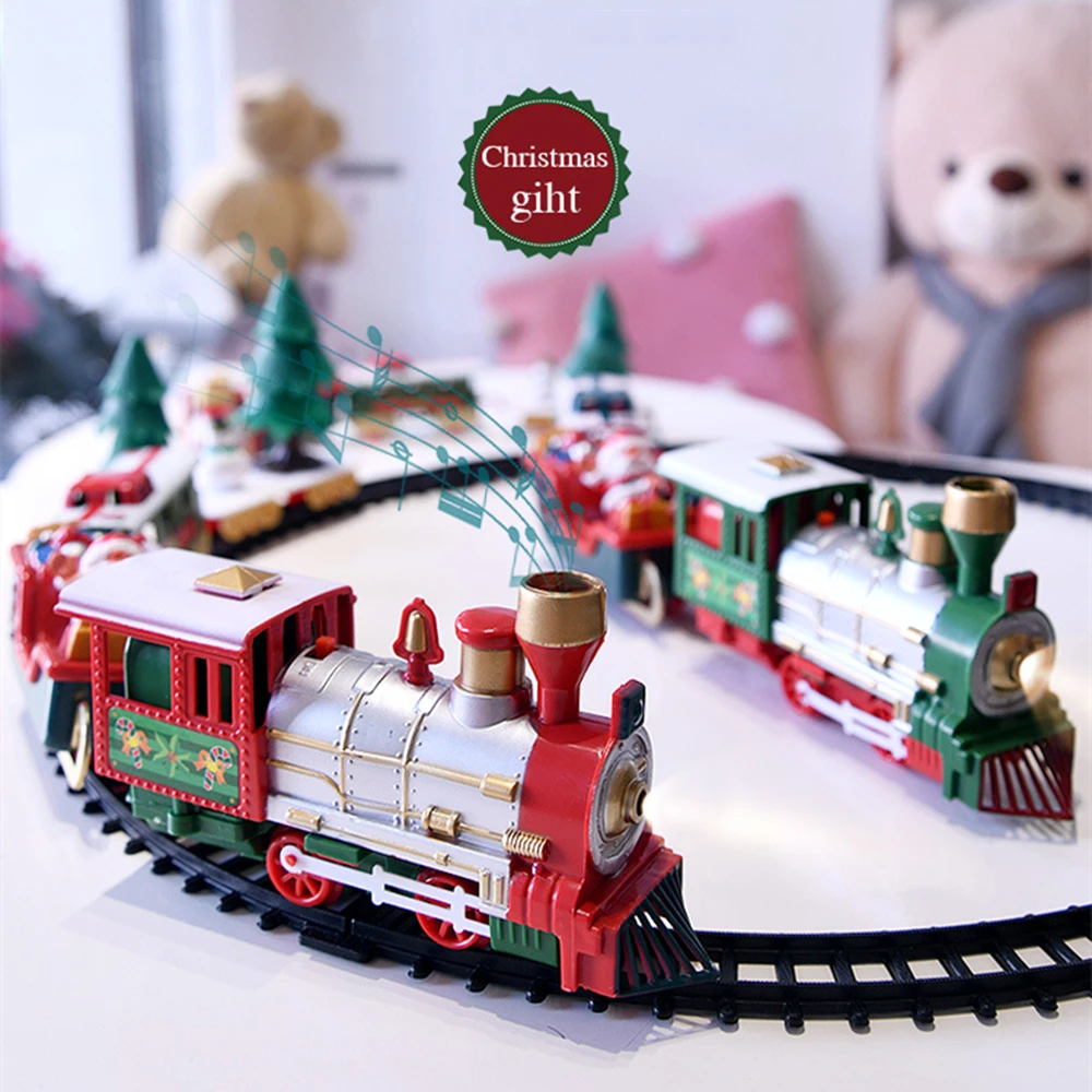 크리스마스 기차 세트 조명과 함께 축제 미니 기관차 모 - Model Kit Train 리뷰 및 가격