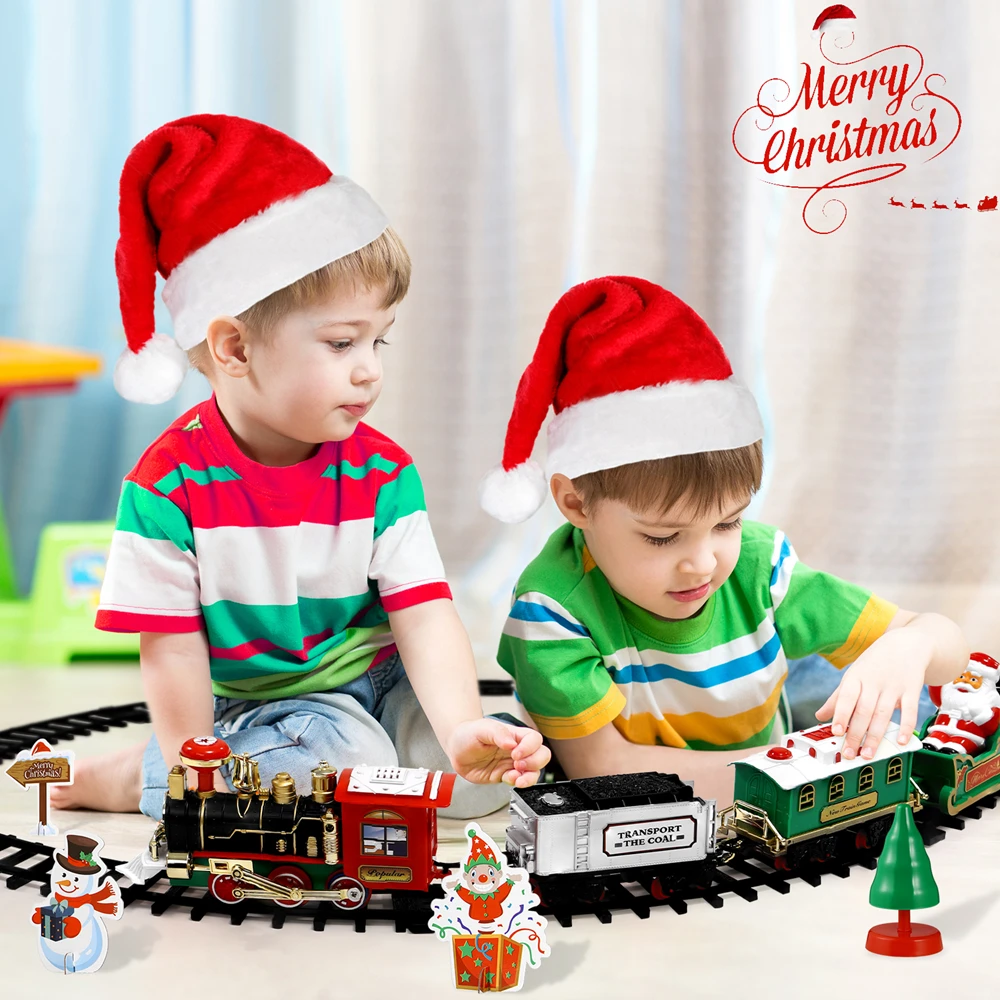 크리스마스 기차 세트 조명과 함께 축제 미니 기관차 모 - Model Kit Train 리뷰 및 가격