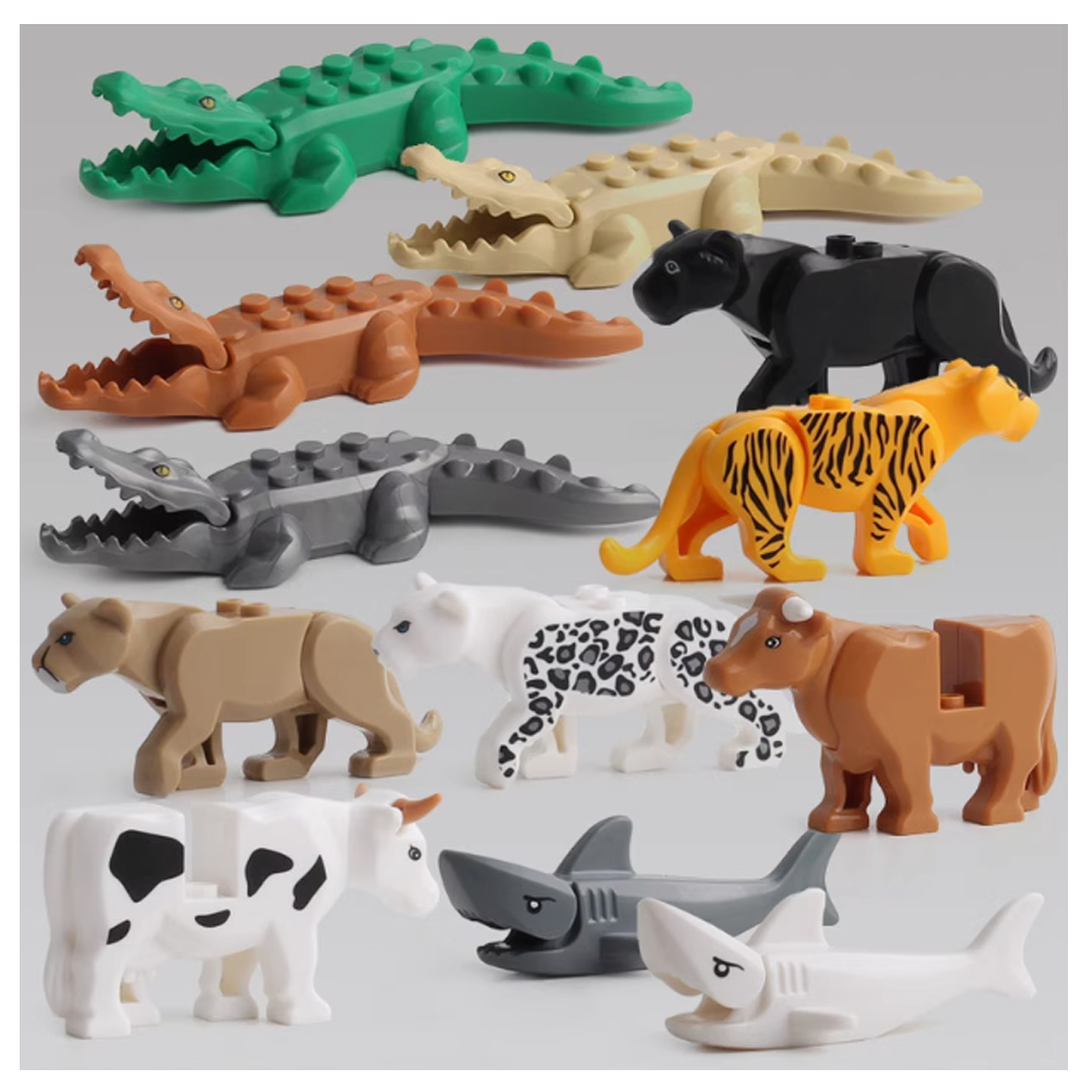 MOC 도시 동물 빌딩 블록 염소 코끼리 곰 악어 도마 - Model Kit Lizard 리뷰 및 가격