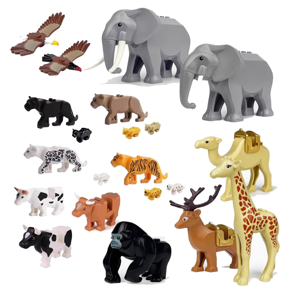 MOC 도시 동물 빌딩 블록 염소 코끼리 곰 악어 도마 - Model Kit Lizard 리뷰 및 가격