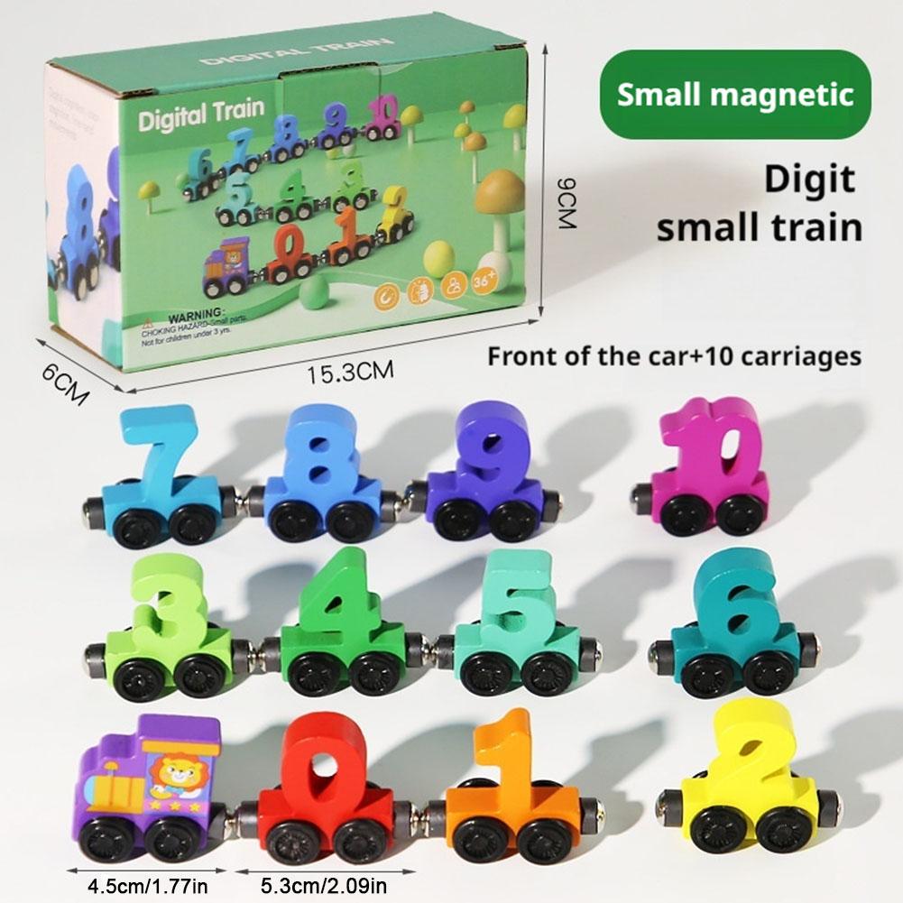 나무 자석 숫자 기차 조립 블록 조립 자동차 유아 조기 - Model Kit Train 리뷰 및 가격