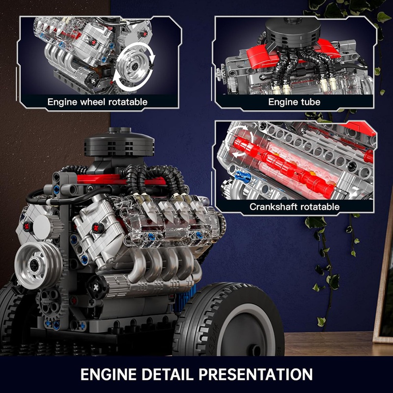미니 V8 엔진 키트 작동 시뮬레이션, 청소년 물리 과 - Model Kit V8 Engine 리뷰 및 가격
