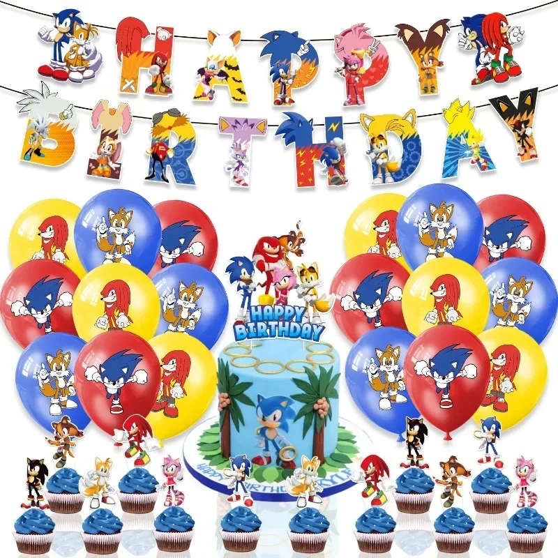 소닉 테마 생일 파티 장식 키트 (배너, 케이크 토퍼, - Model Kit Sonic 리뷰 및 가격