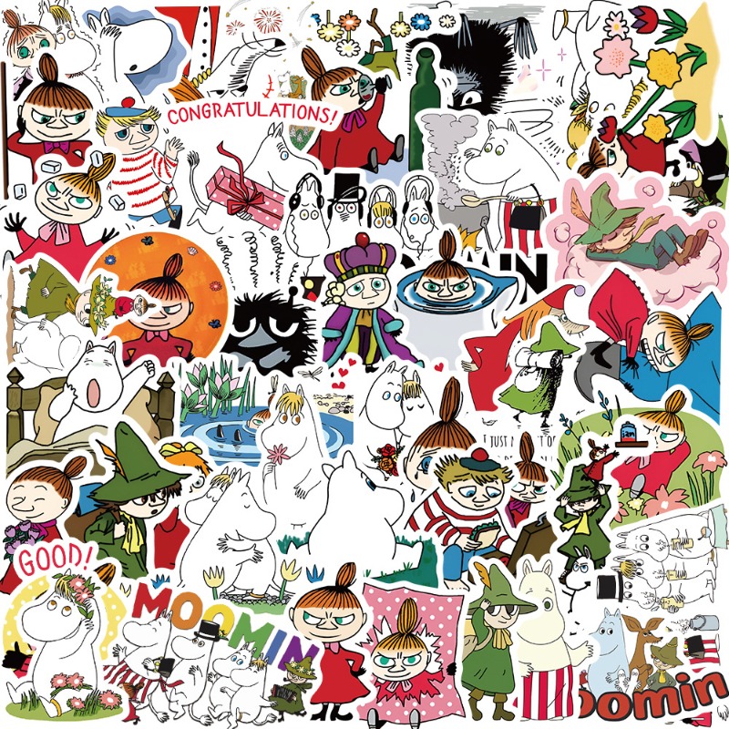 새로운 무민밸리 50PCS 스티커 고색상 가치 귀여운  - Model Kit Game 리뷰 및 가격